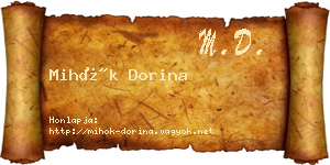 Mihók Dorina névjegykártya